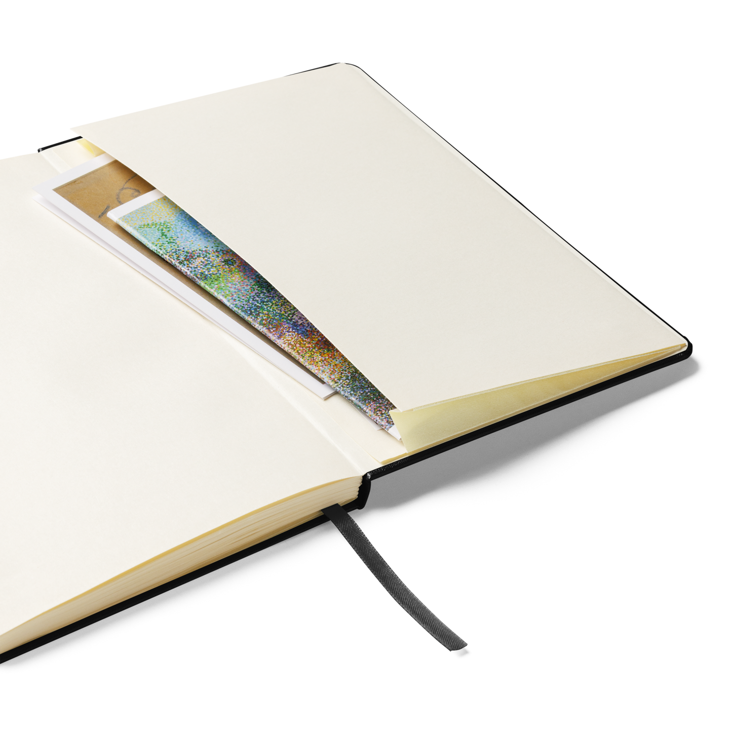 hardcover bound notebook with personalised calligraphy-logo