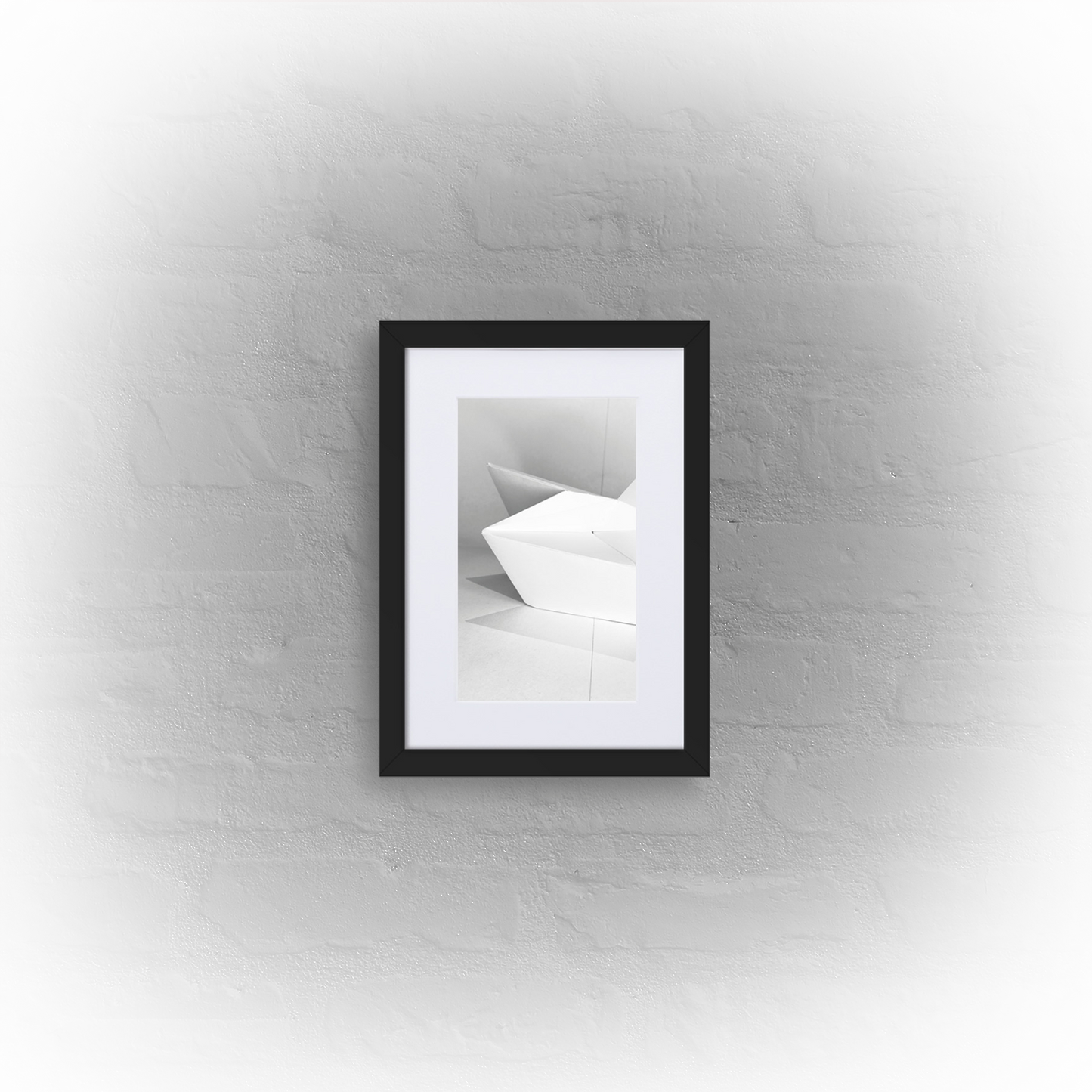 light and shadows '01 - matte paper black framed poster 21x30cm with mat