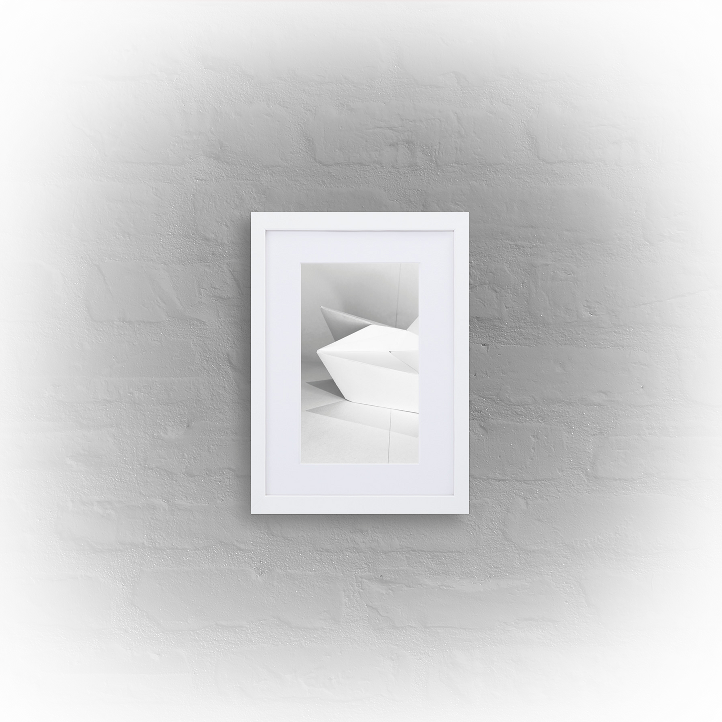 light and shadows '01 - matte paper white framed poster 21x30cm with mat