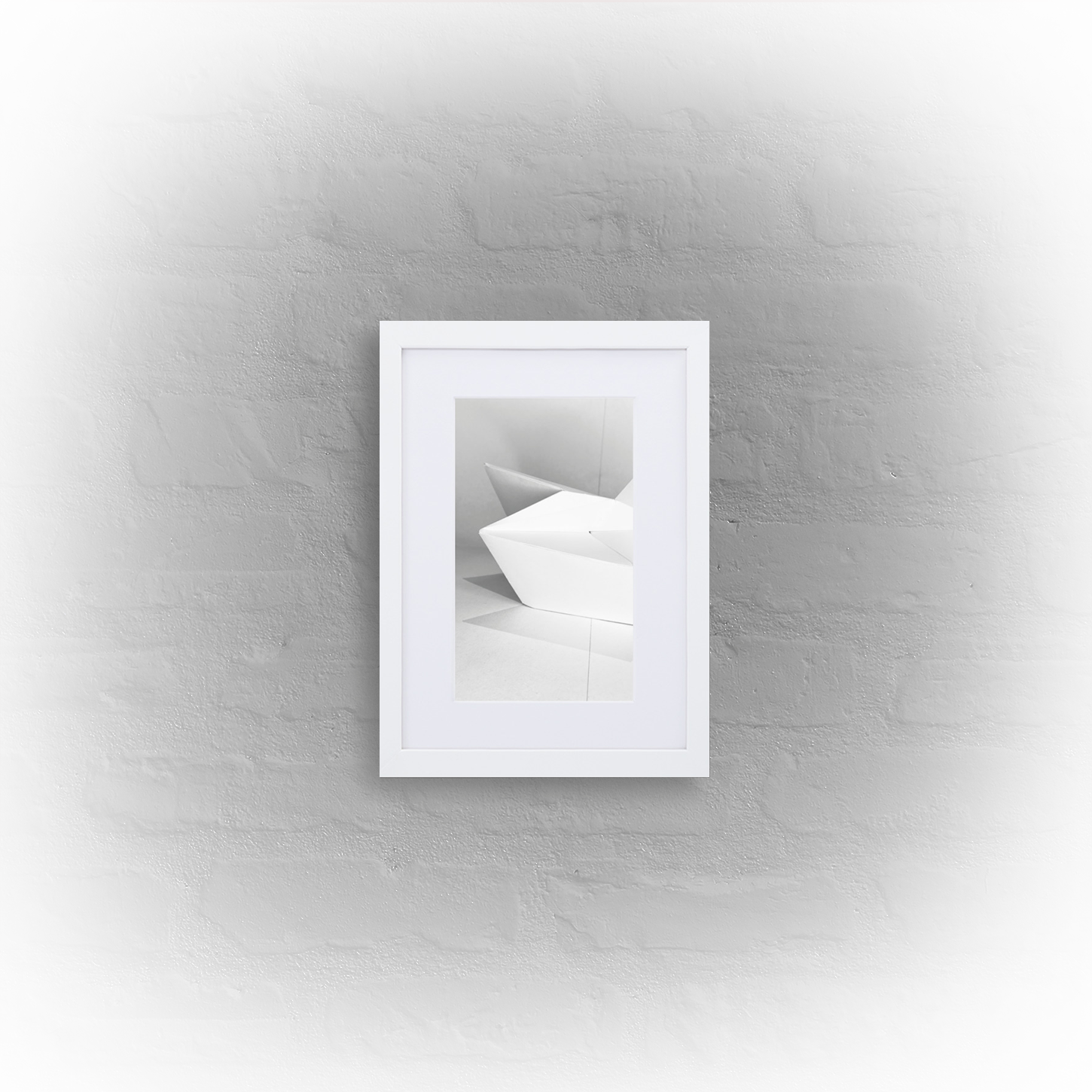 light and shadows '01 - matte paper white framed poster 21x30cm with mat