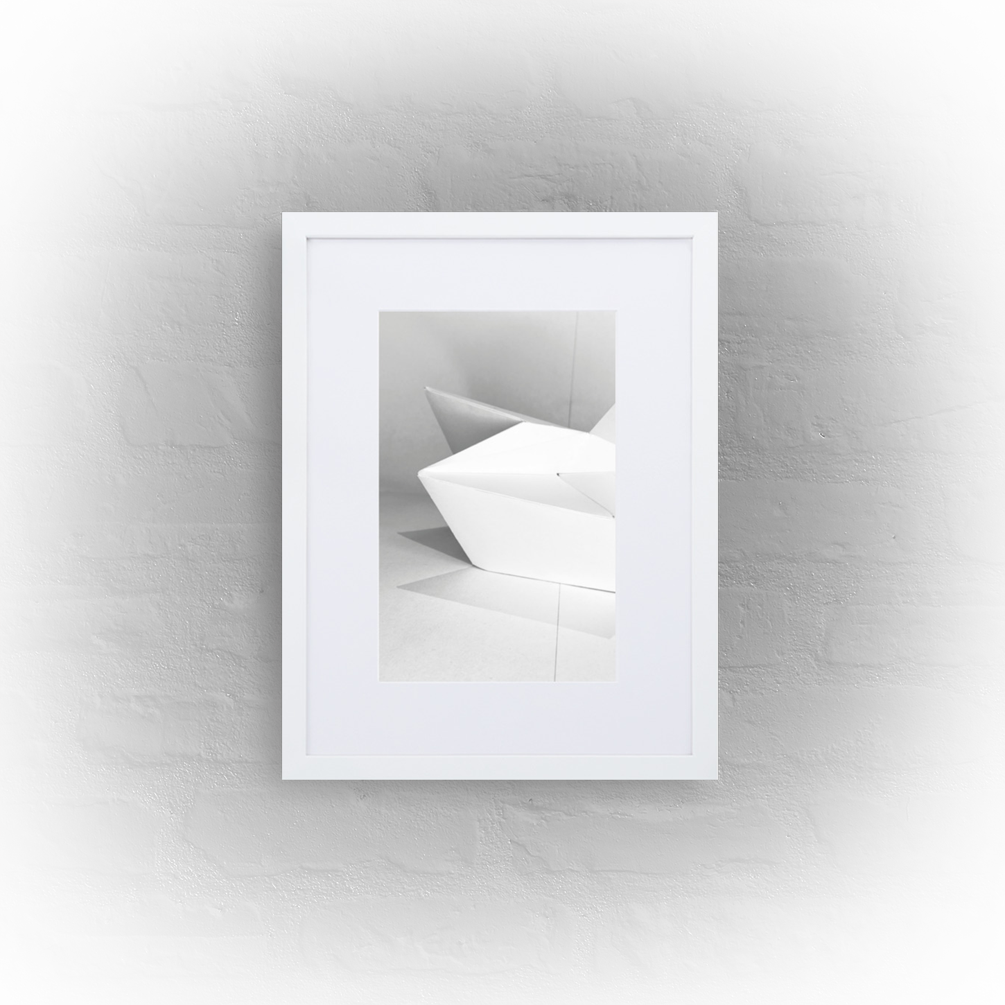 light and shadows '01 - matte paper white framed poster 30x40cm with mat