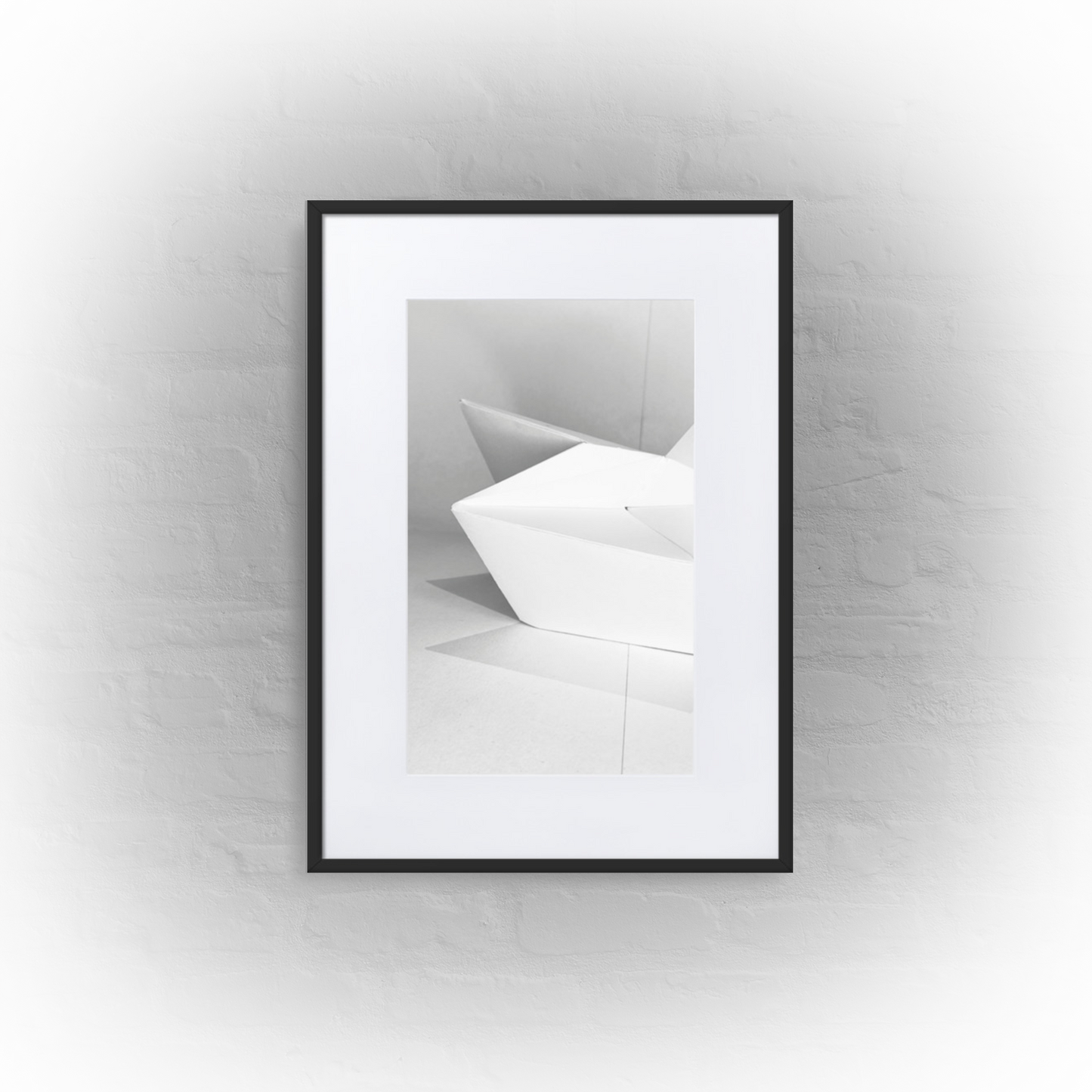 light and shadows '01 - matte paper black framed poster 50x70cm with mat