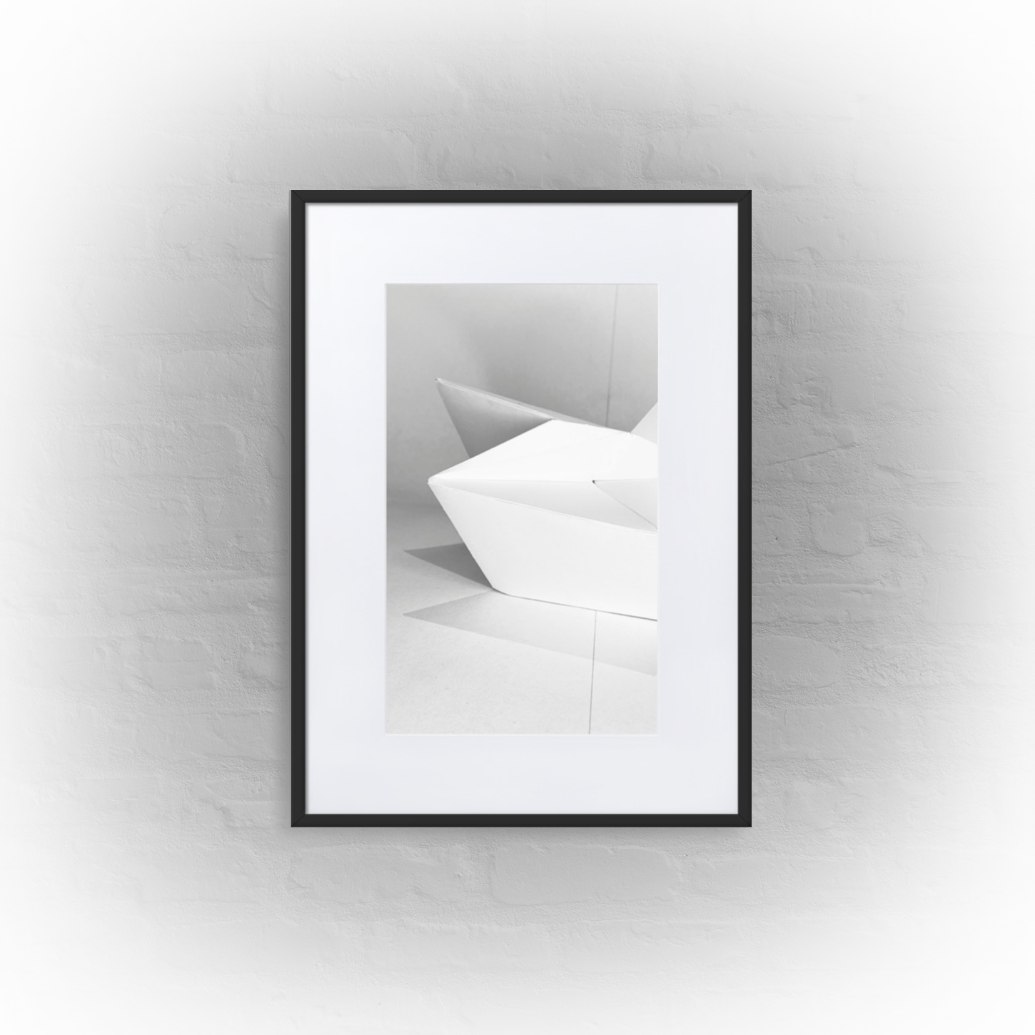 light and shadows '01 - matte paper black framed poster 50x70cm with mat