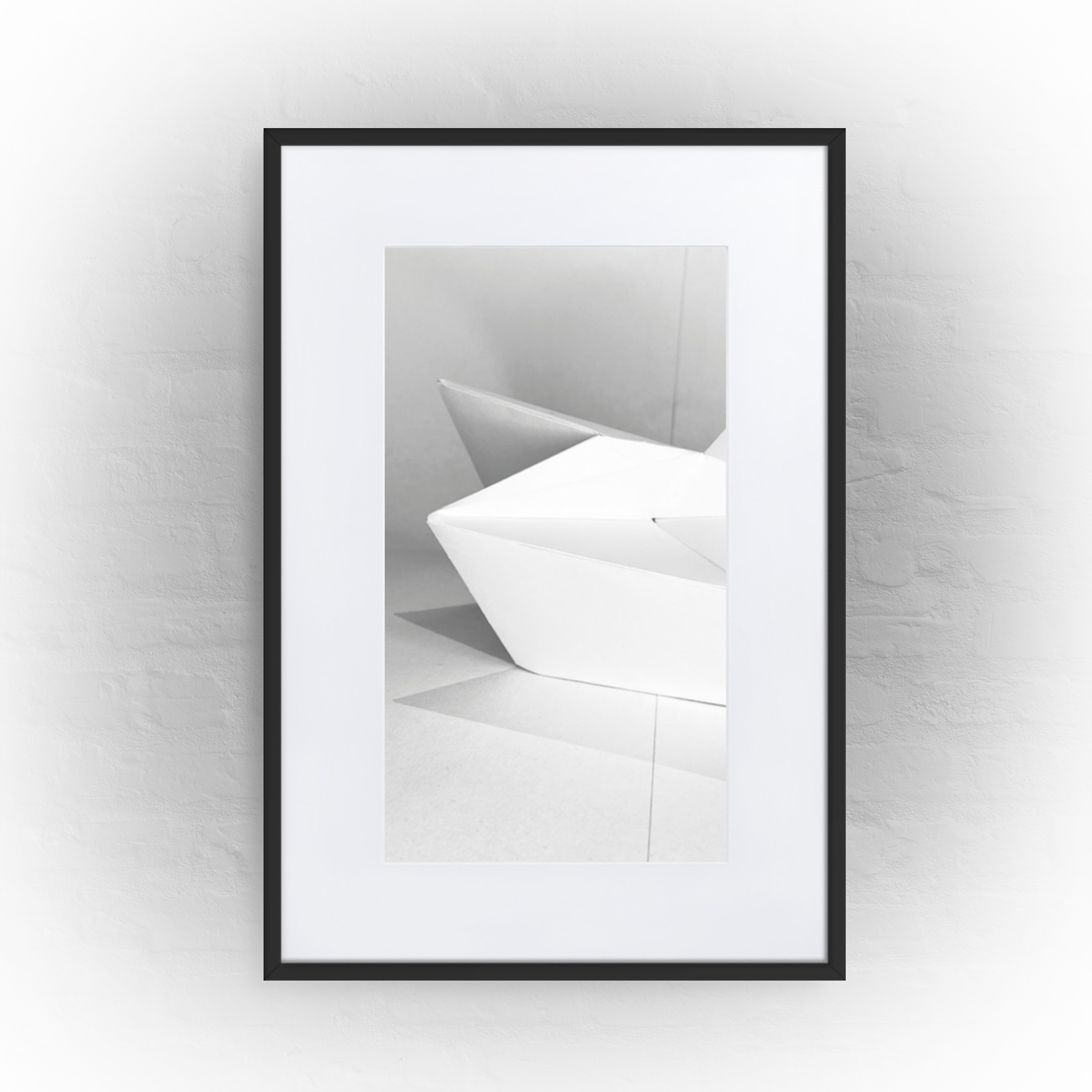 light and shadows '01 - matte paper black framed poster 61x91cm with mat